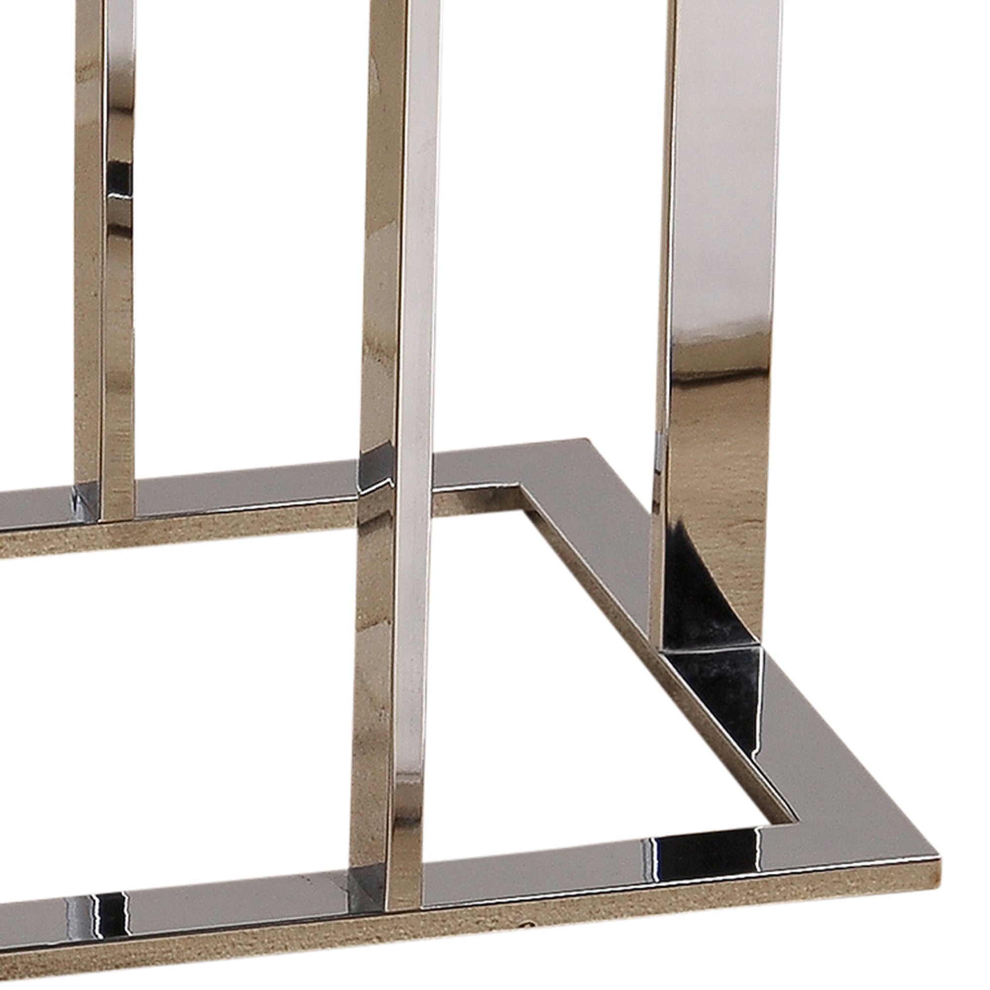 Table d'appoint Mod en chrome et noir