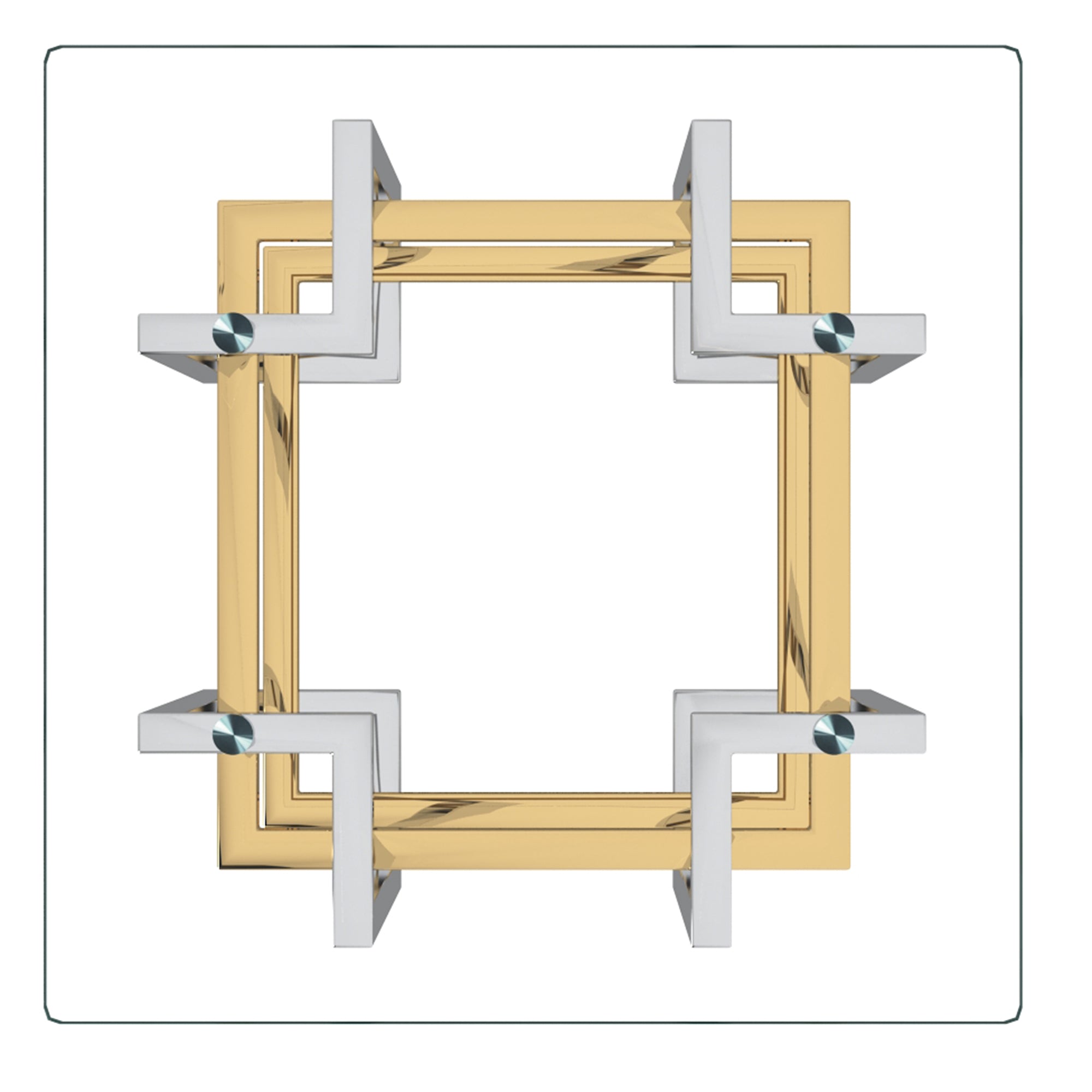 Table d'appoint Florina en argent et or