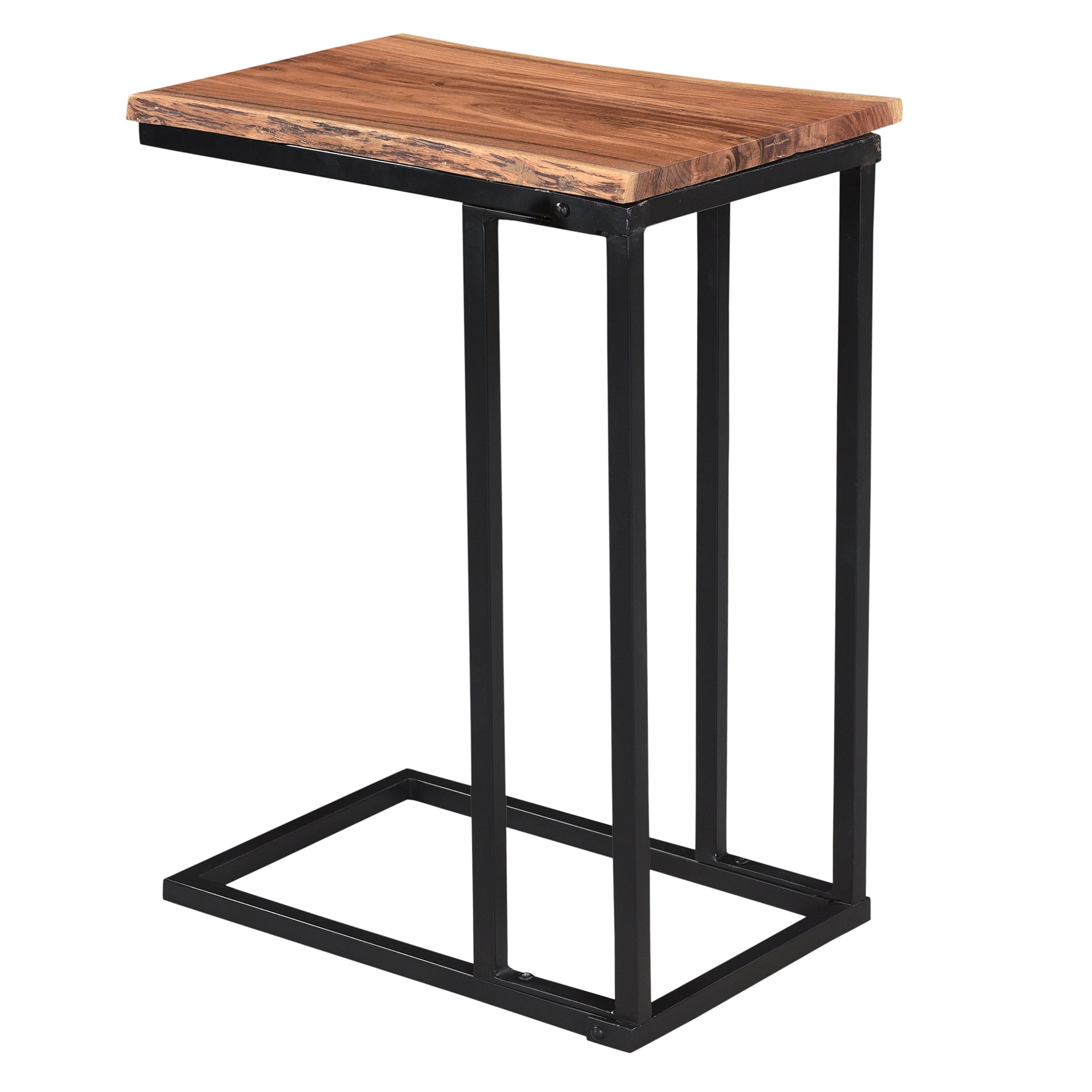 Table d'appoint Jivin en naturel et noir