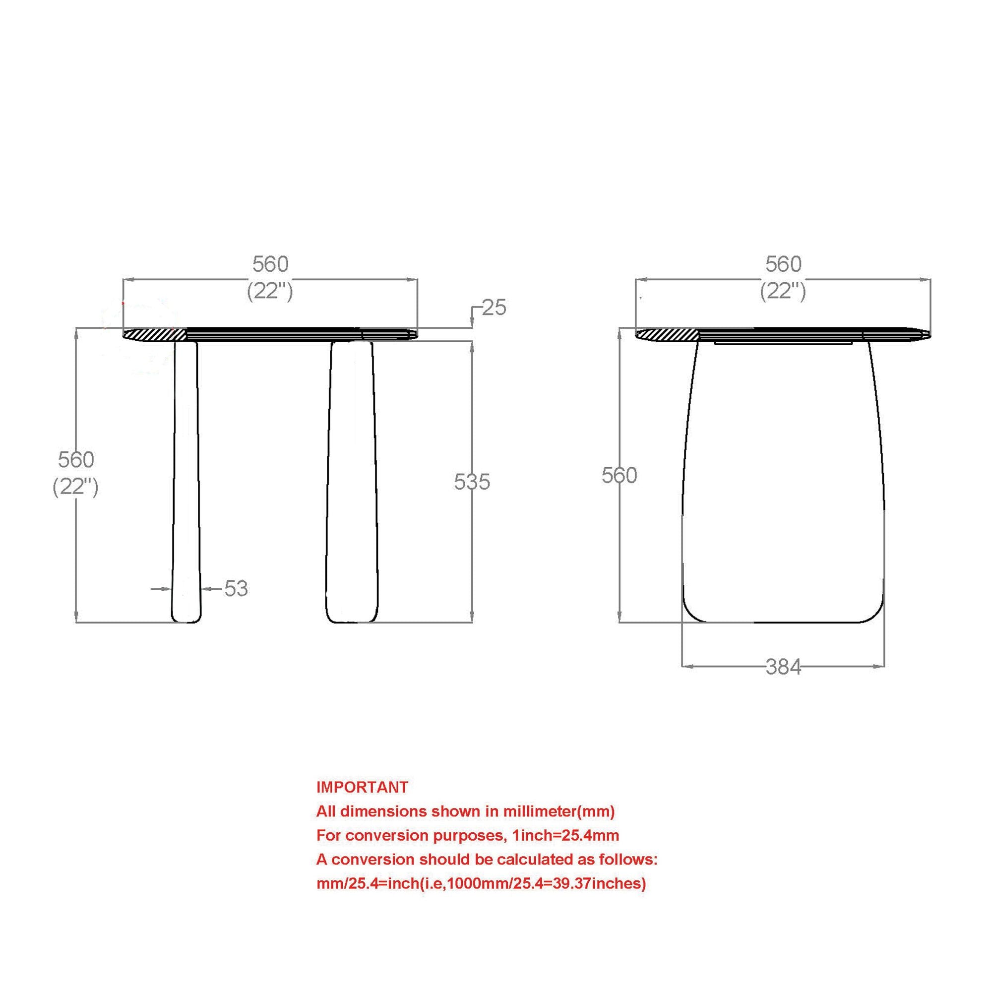 Table d'appoint Bazul Organic couleur moka