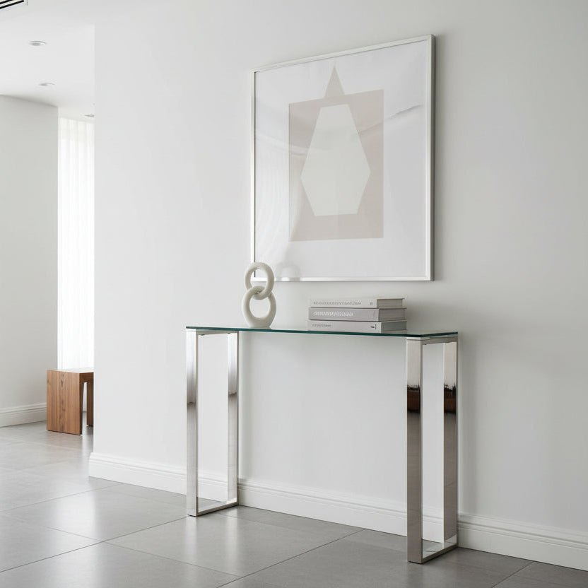 Zevon Console/Desk in Silver