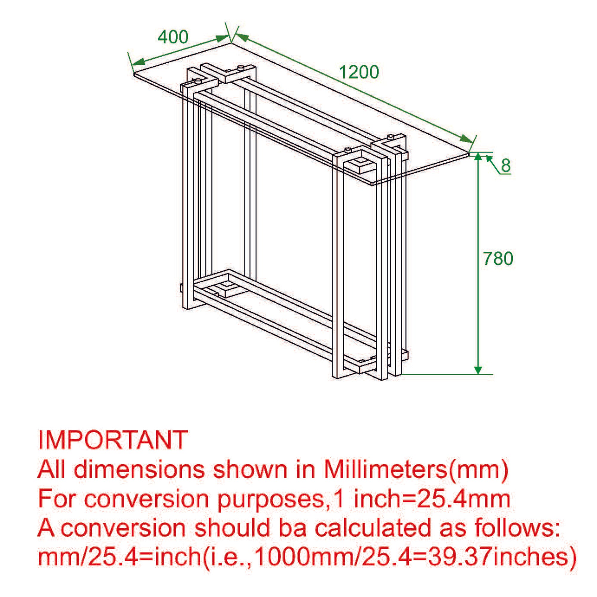 Console Florina en argent et or