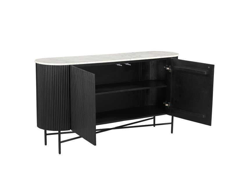 Reyna Sideboard, 57" in Black and White