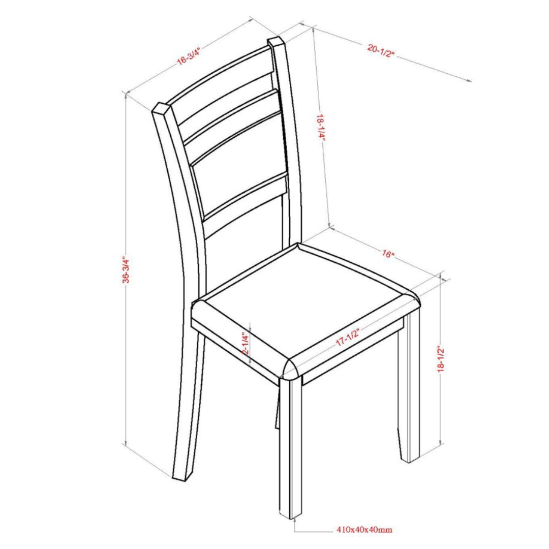 Chaise de salle à manger Conrad, lot de 2