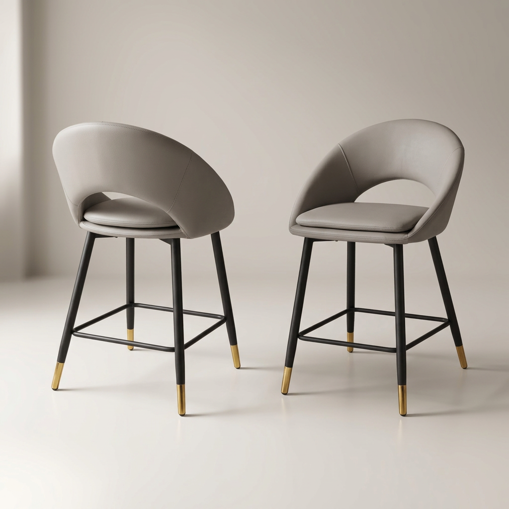 Tabouret de bar Mila - Lot de 2