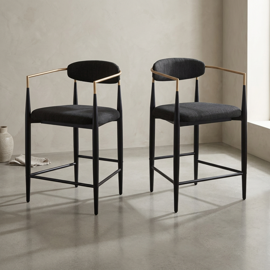 Tabouret de bar Mykos - Lot de 2 