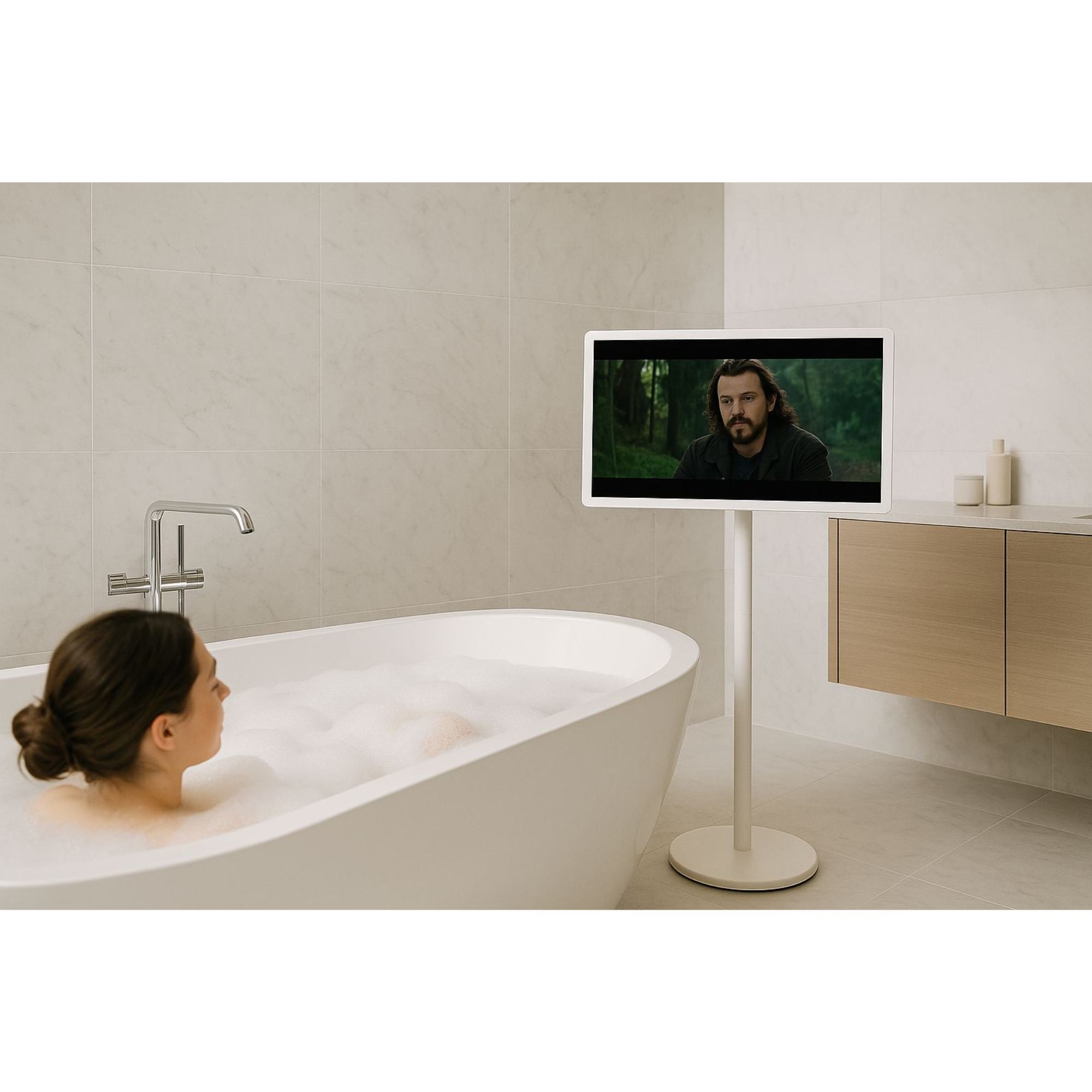 MOVEI Smart Wireless Screen with Mobile Stand – Touch Display & Battery Powered