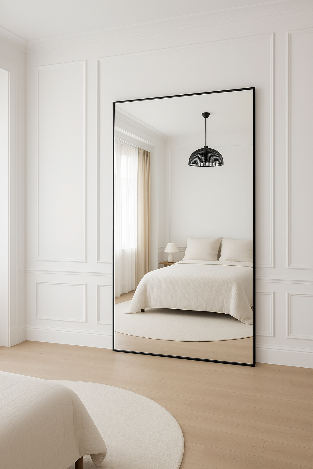 Ella Black Frame Mirror 80"