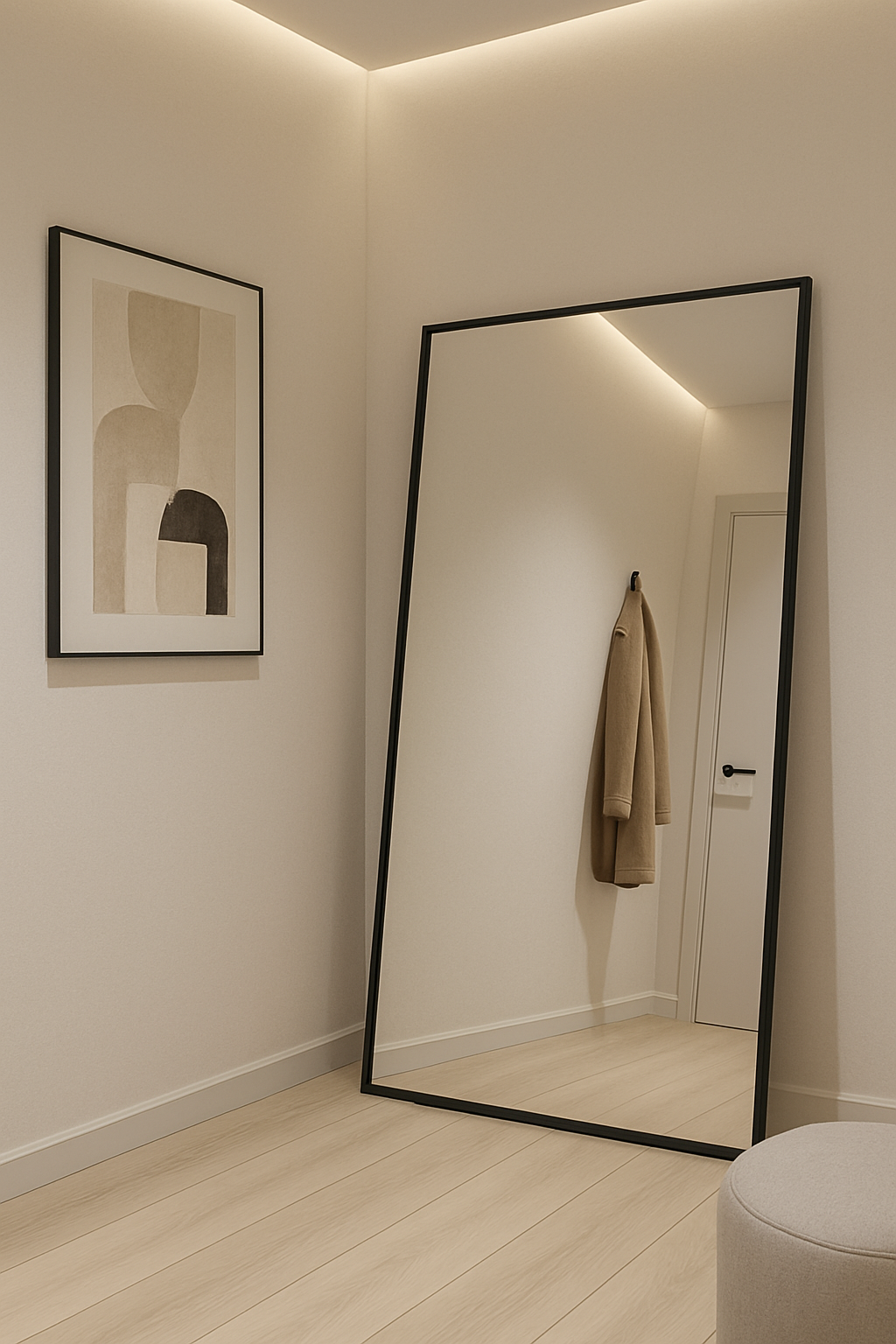 Ella Black Frame Mirror 80"