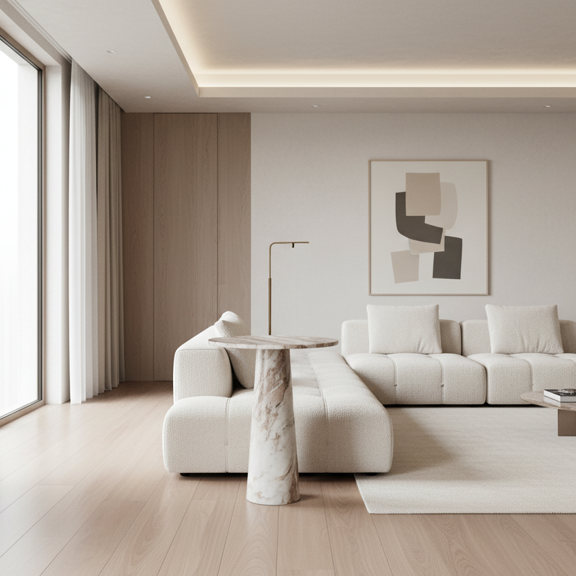 Table d'appoint en marbre Belinda GY-ET-05671S