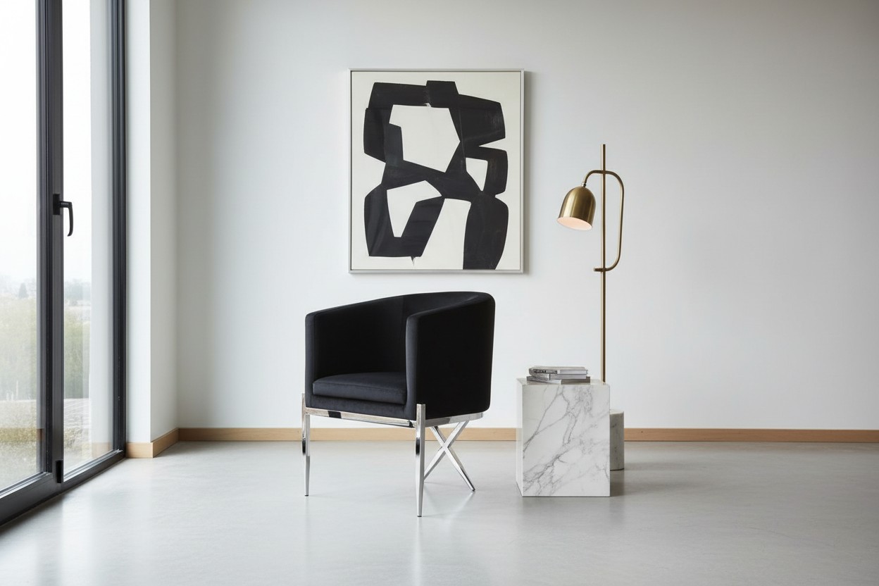 Fauteuil Anton GY-AC-8391 Np Velours Gris