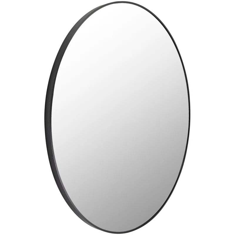 Opal Black Frame Mirror 35"
