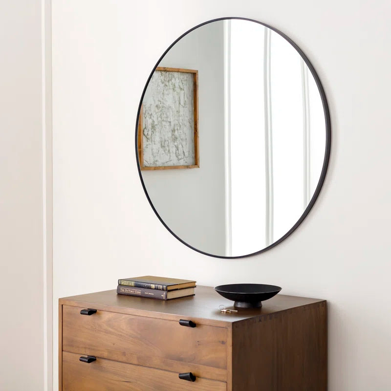 Miroir à cadre noir opale 35"