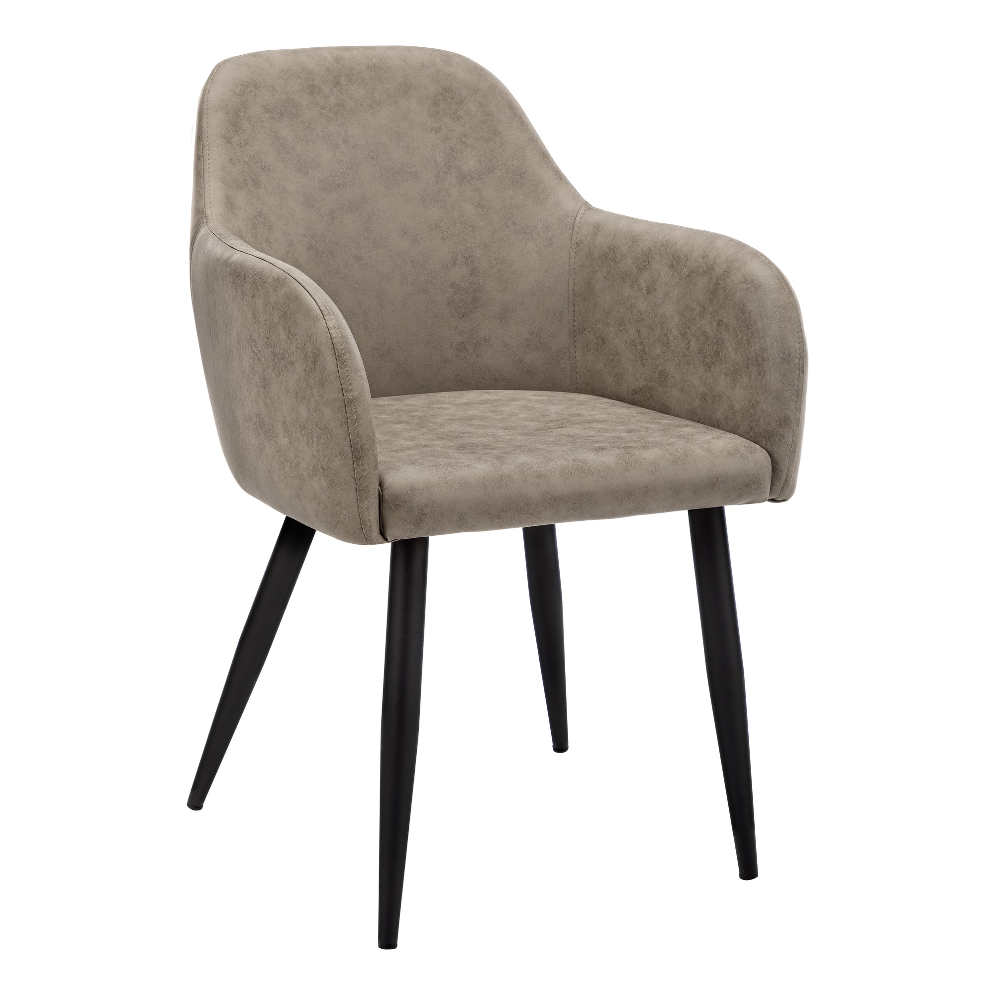 DINING CHAIR - 2PCS / 33"H / WHITE LEATHER-LOOK / CHROME