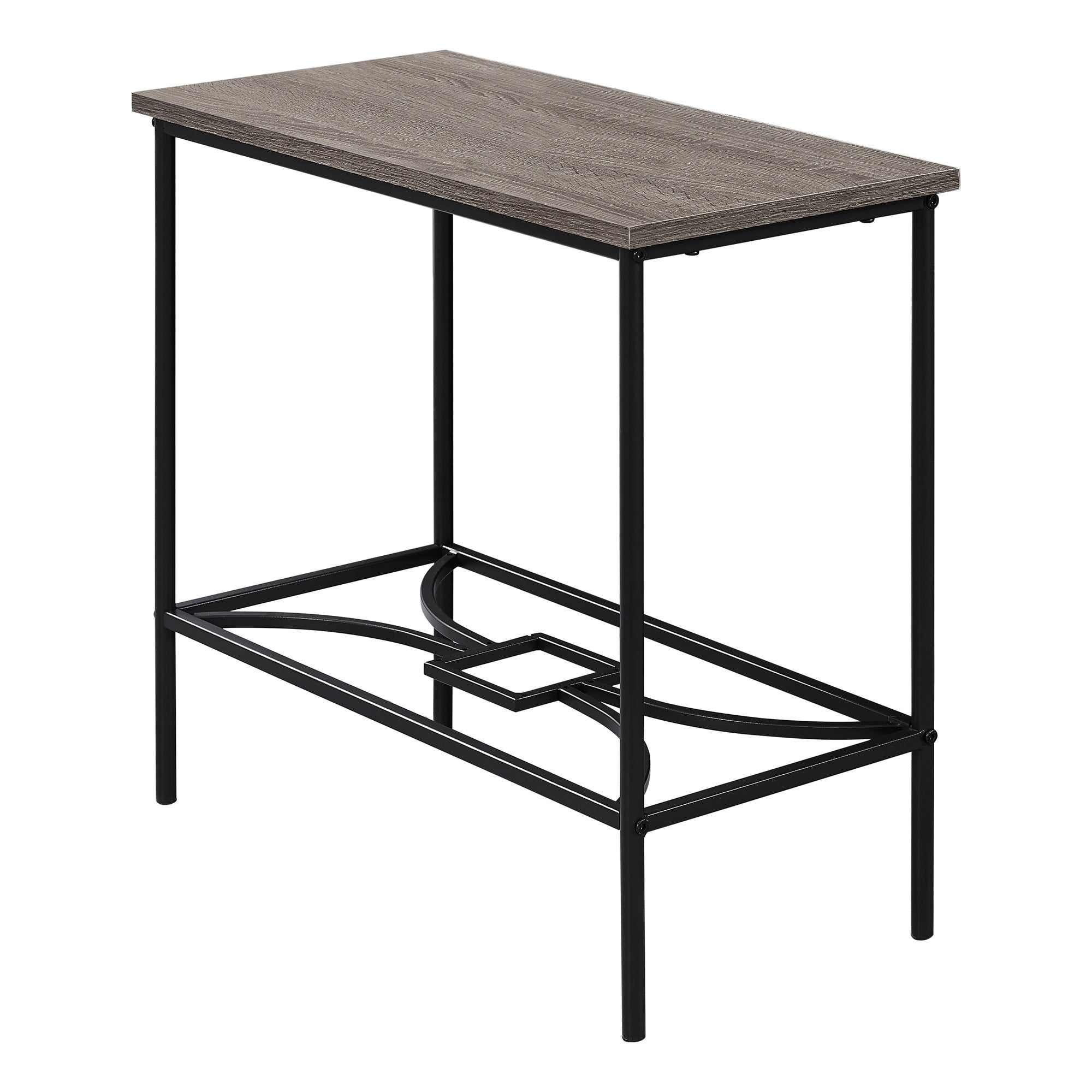 TABLE D'APPOINT - 22"H / MARBRE NOIR / MÉTAL NOIR