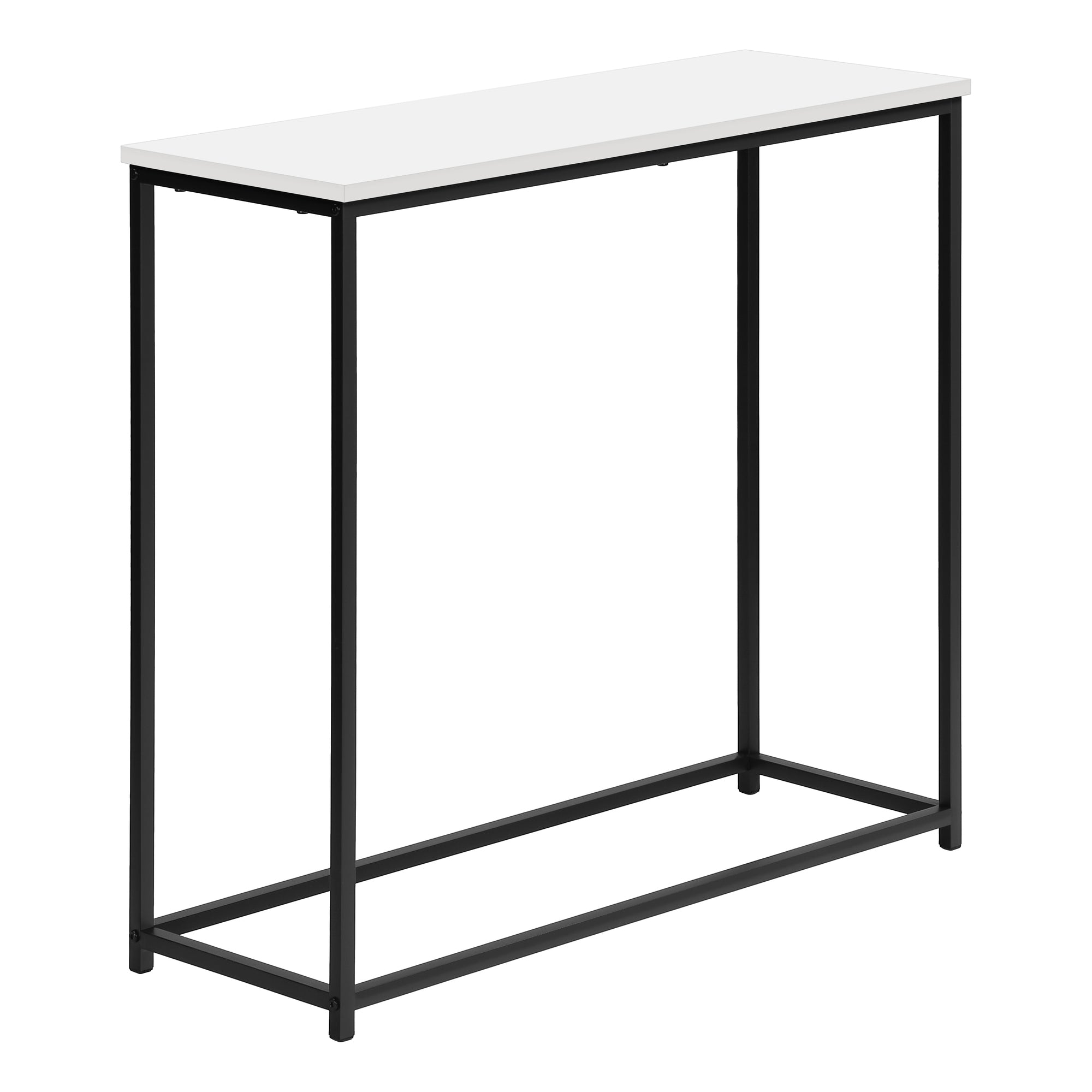 TABLE D'APPOINT - 32"L / NOIR / CONSOLE D'ENTRÉE EN MÉTAL NOIR