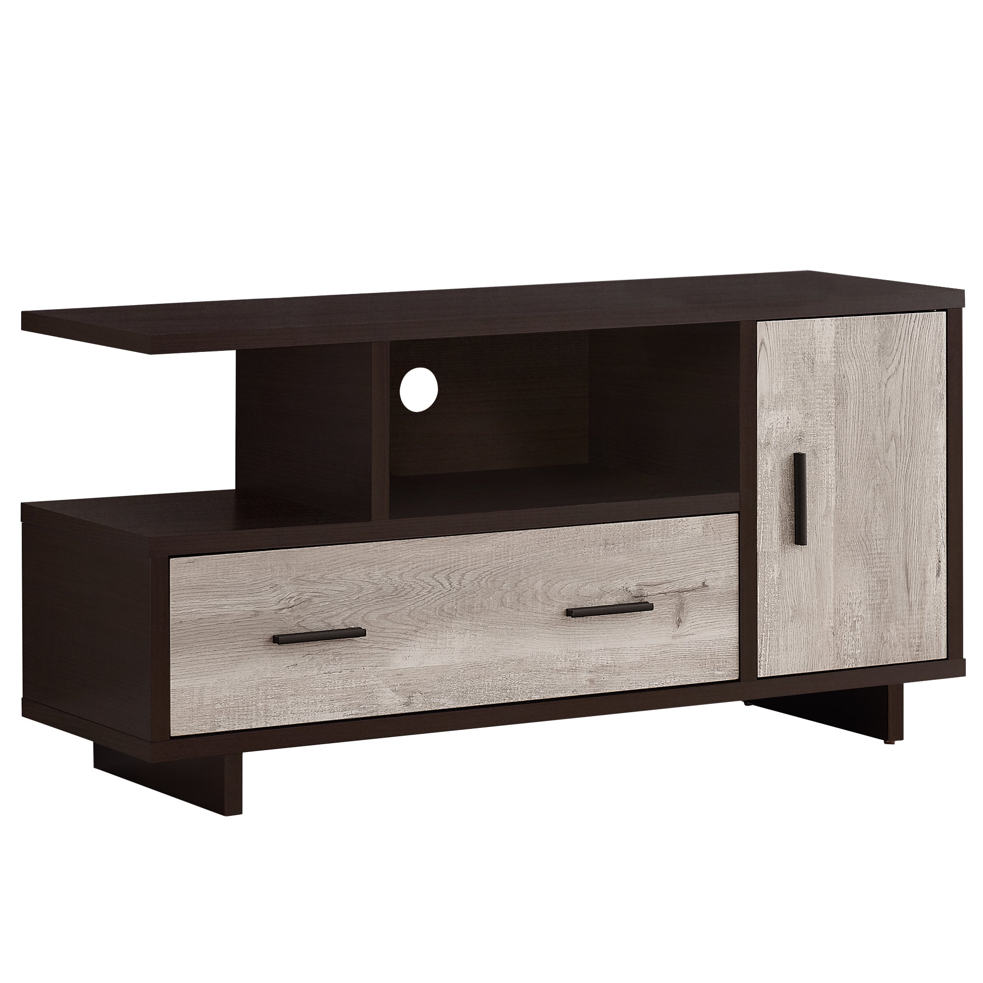 TV STAND - 48"L / WHITE WITH STORAGE