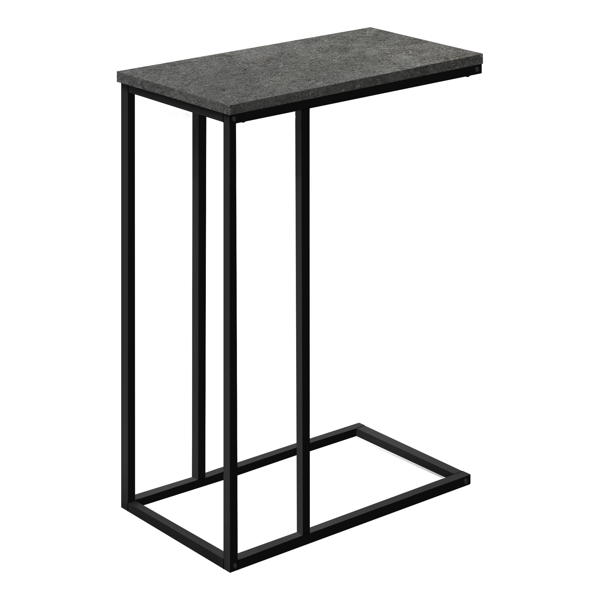TABLE D'APPOINT - 25"H / BLANC / MÉTAL NOIR