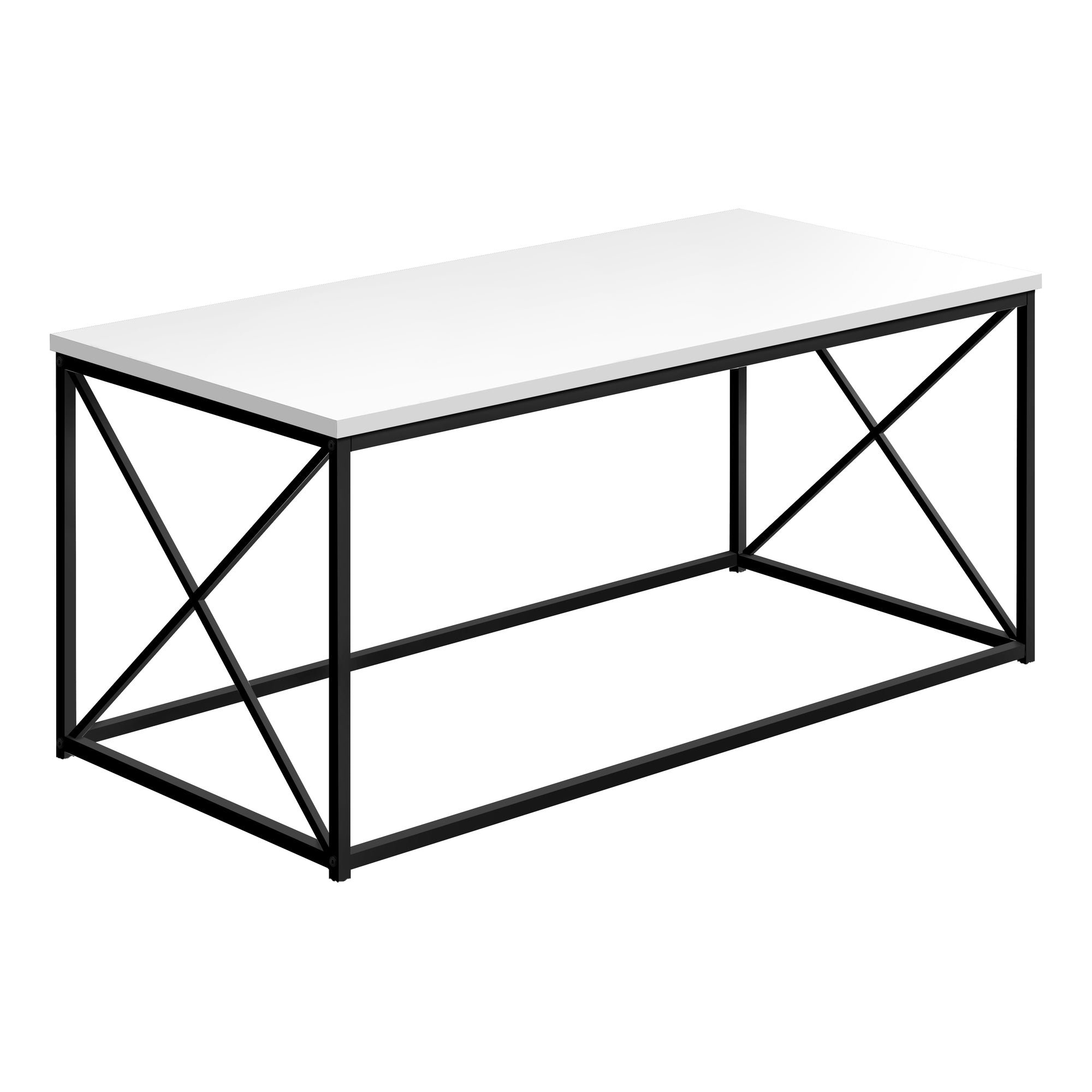 COFFEE TABLE - 40"L / BLACK / BLACK METAL