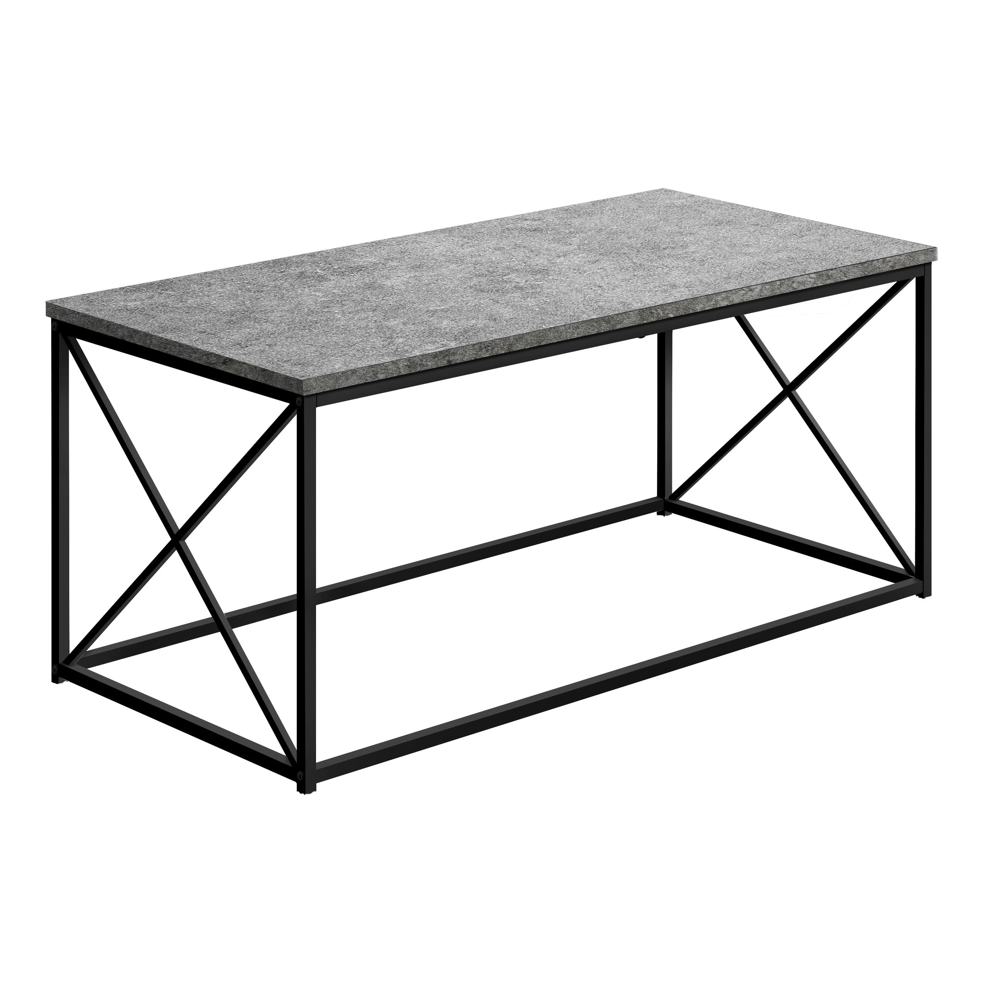 COFFEE TABLE - 40"L / BLACK / BLACK METAL