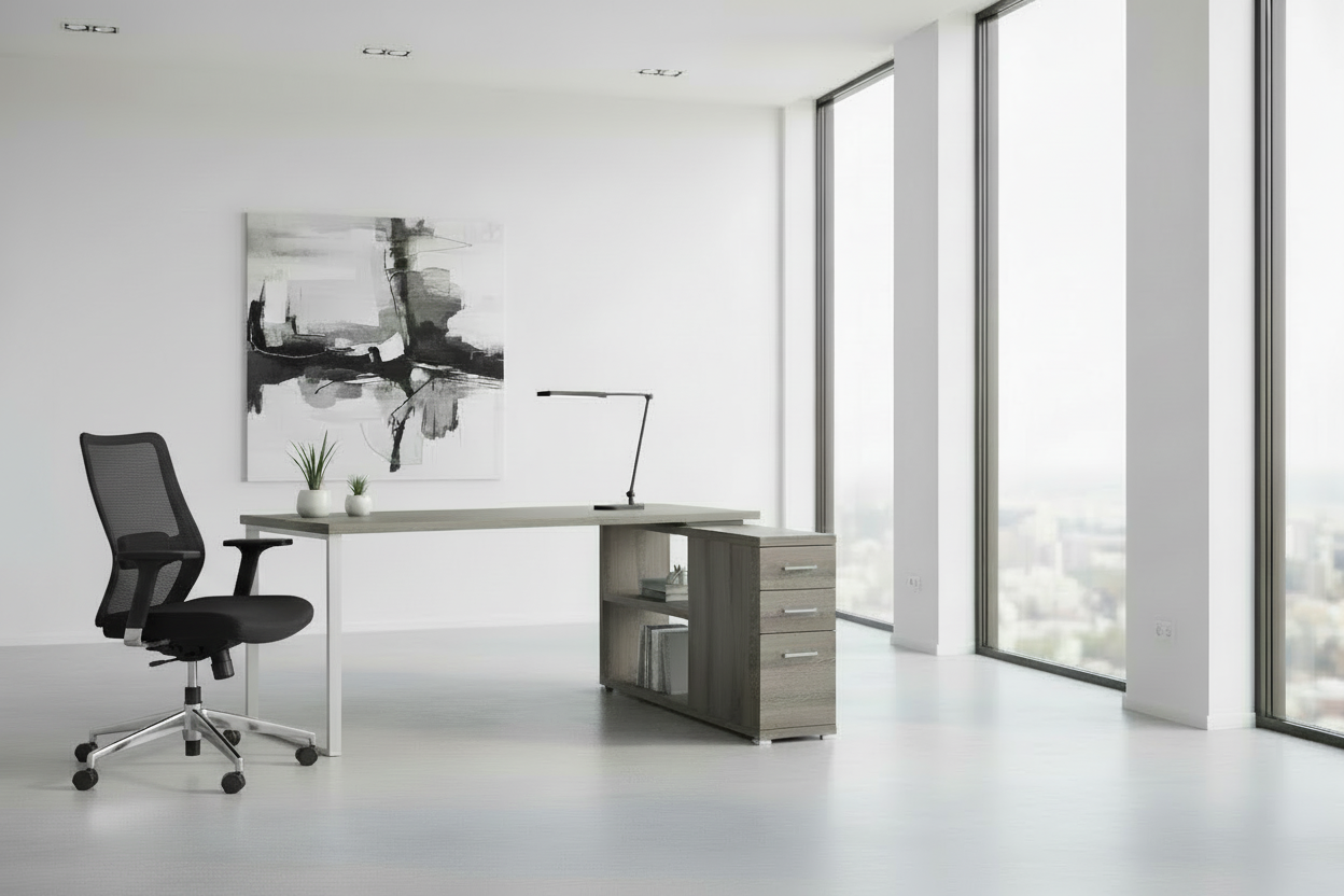COMPUTER DESK - WHITE LEFT OR RIGHT FACING CORNER