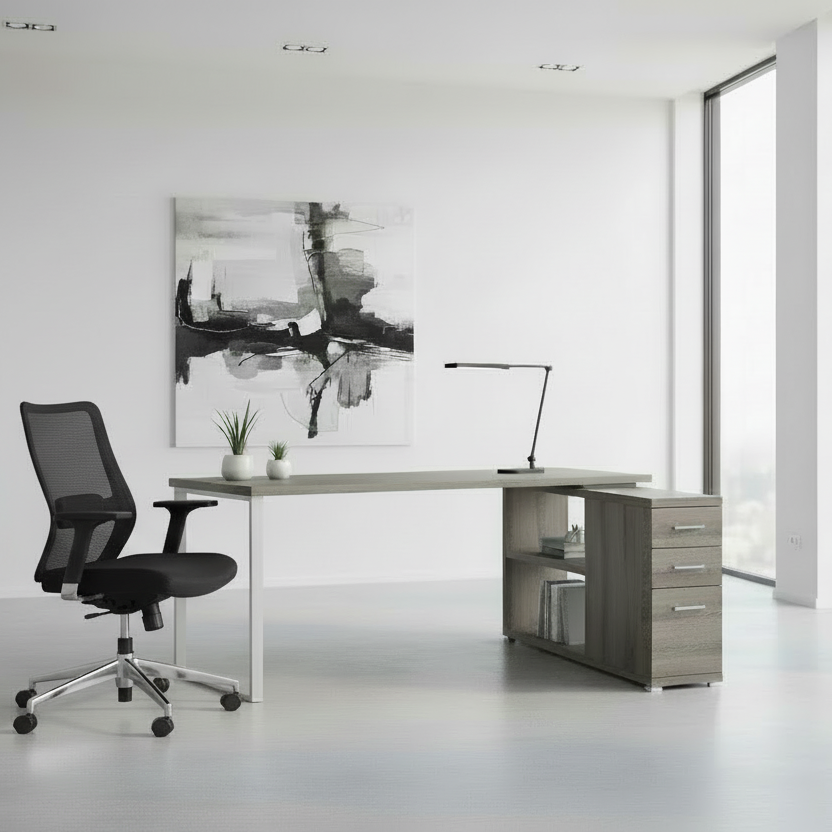 COMPUTER DESK - WHITE LEFT OR RIGHT FACING CORNER
