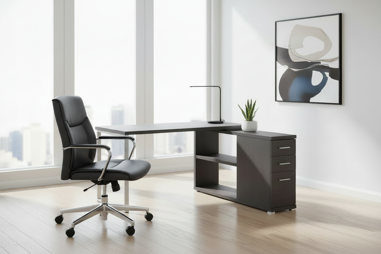 COMPUTER DESK - WHITE LEFT OR RIGHT FACING CORNER