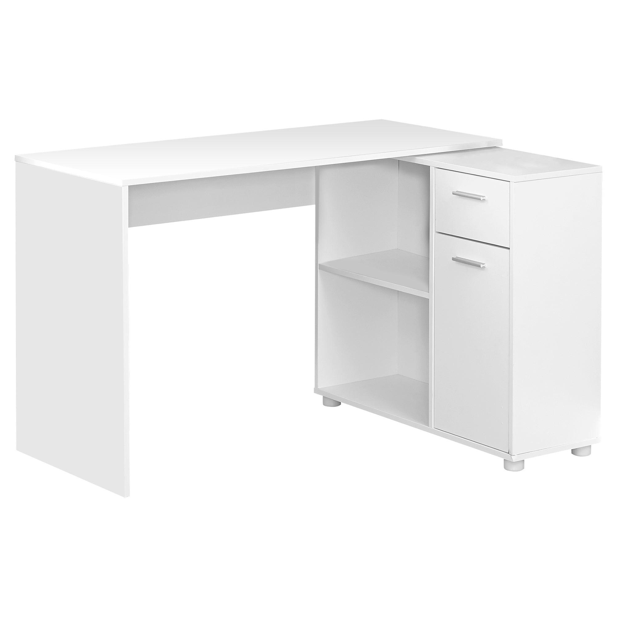 BUREAU D'ORDINATEUR - 46"L / GRIS INDUSTRIEL / ARMOIRE DE RANGEMENT