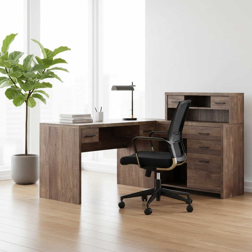 COMPUTER DESK - ESPRESSO LEFT OR RIGHT FACING CORNER