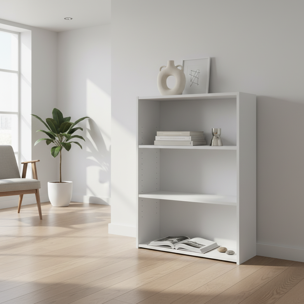 BOOKCASE - 36"H / CHERRY WITH 3 SHELVES