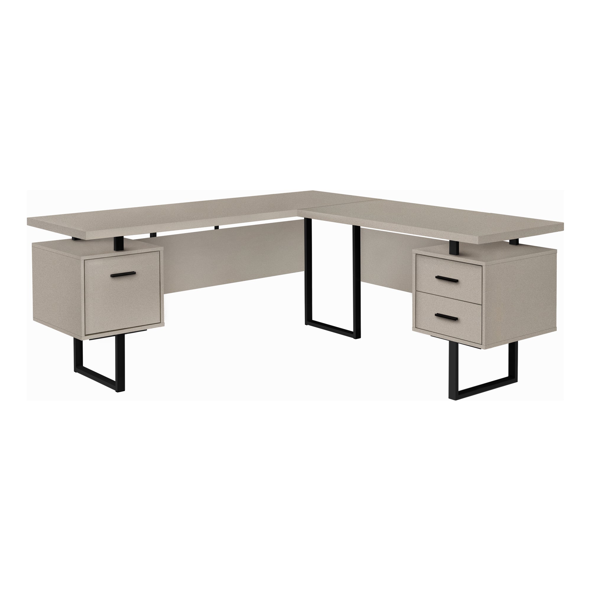 BUREAU D'ORDINATEUR - 70"L / TAUPE FONCÉ ORIENTÉ GAUCHE OU DROITE