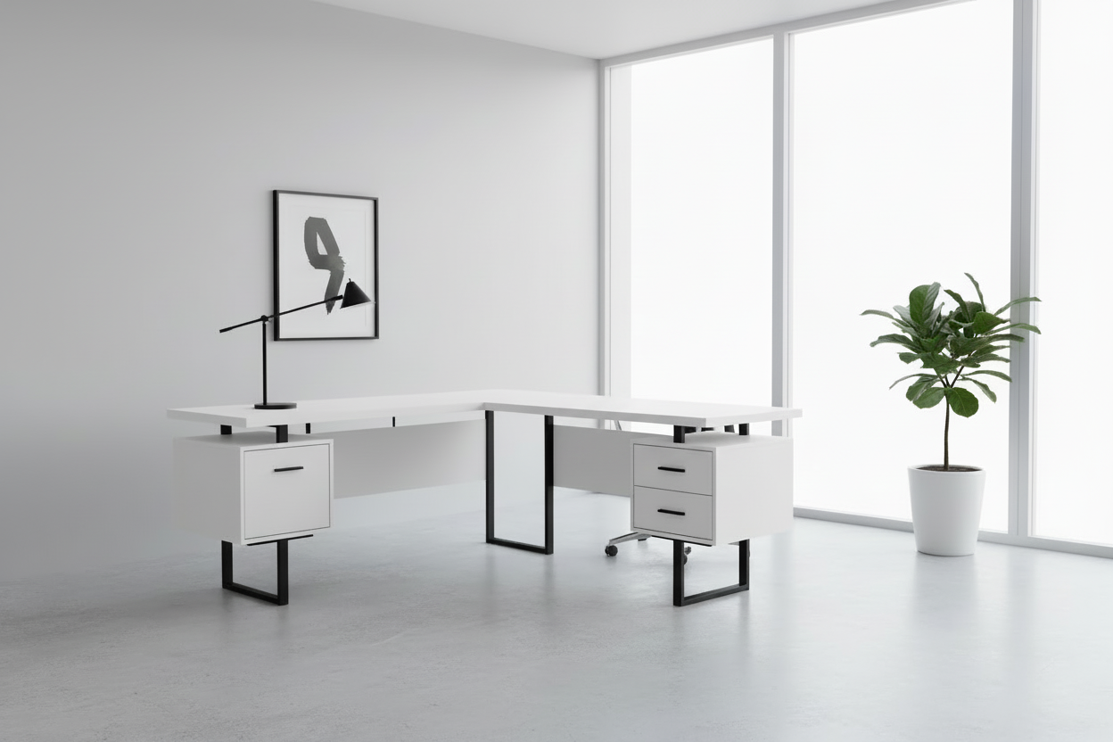 COMPUTER DESK - 70"L / DARK TAUPE LEFT OR RIGHT FACING