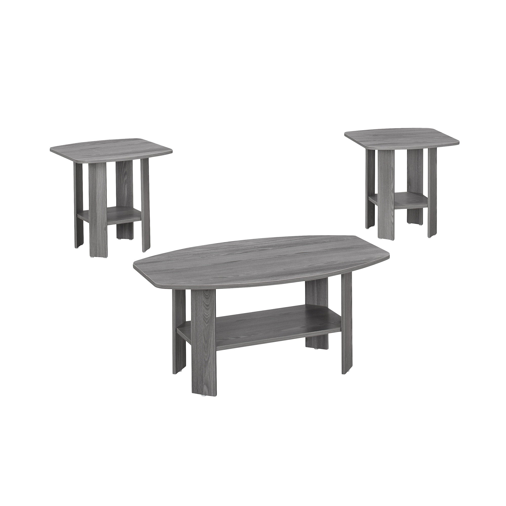 TABLE SET - 3PCS SET / INDUSTRIAL GREY