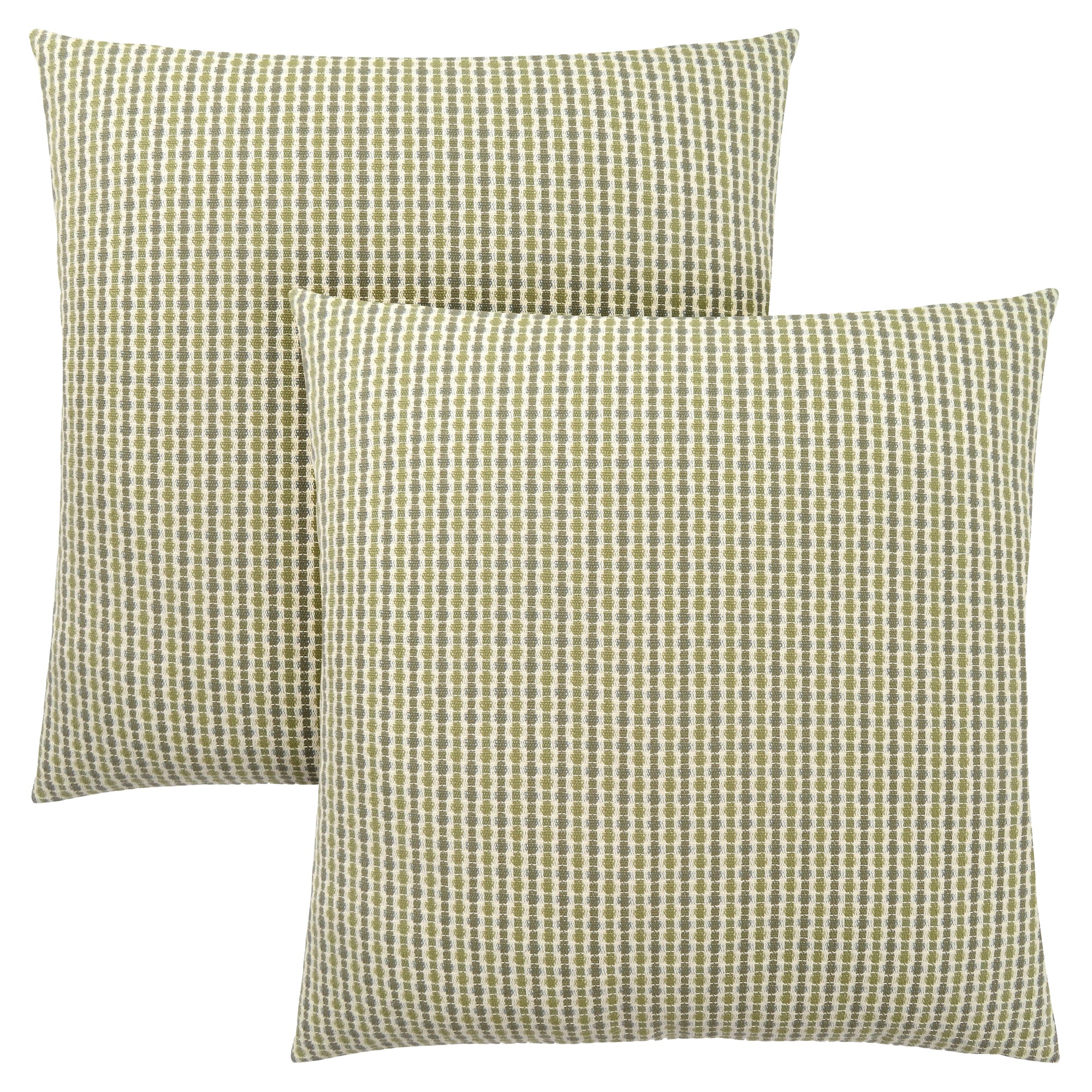 PILLOW - 18"X 18" / LIGHT / DARK TAUPE ABSTRACT DOT/ 2PCS