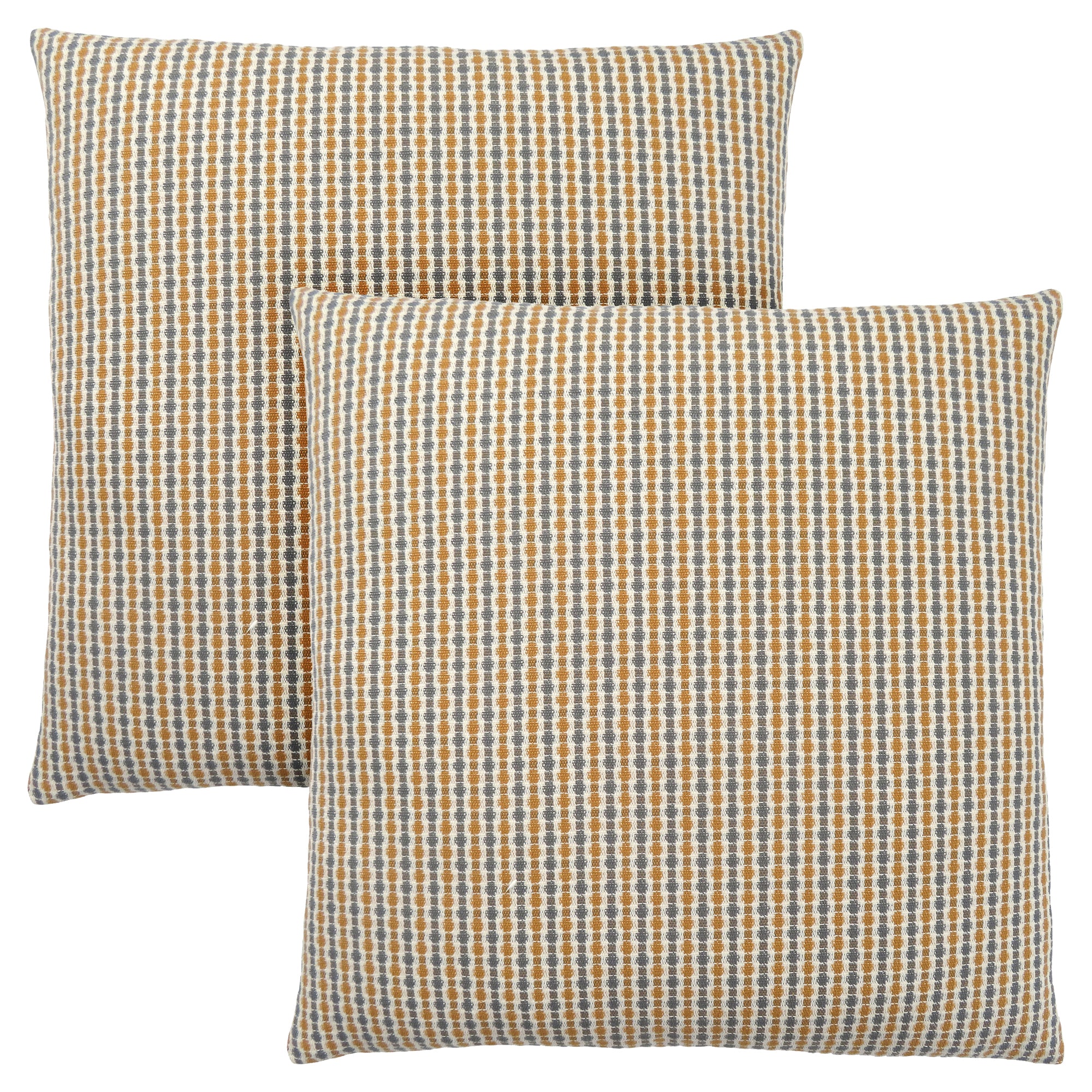 PILLOW - 18"X 18" / LIGHT / DARK TAUPE ABSTRACT DOT/ 2PCS