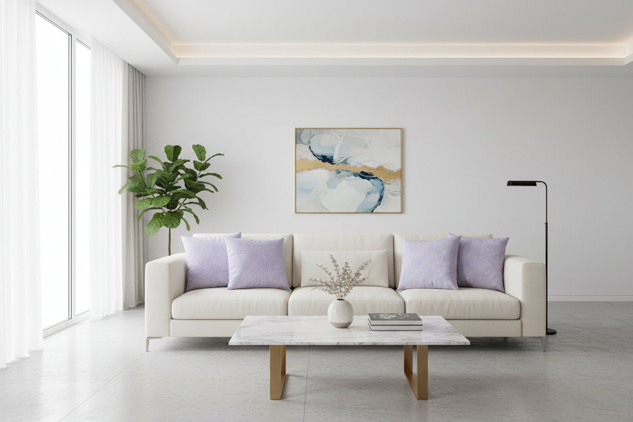 COUSSIN - 18"X 18" / VELOURS À PLUMES TAUPE CLAIR / 1PC