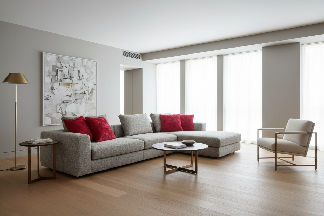 COUSSIN - 18"X 18" / VELOURS À PLUMES TAUPE CLAIR / 1PC