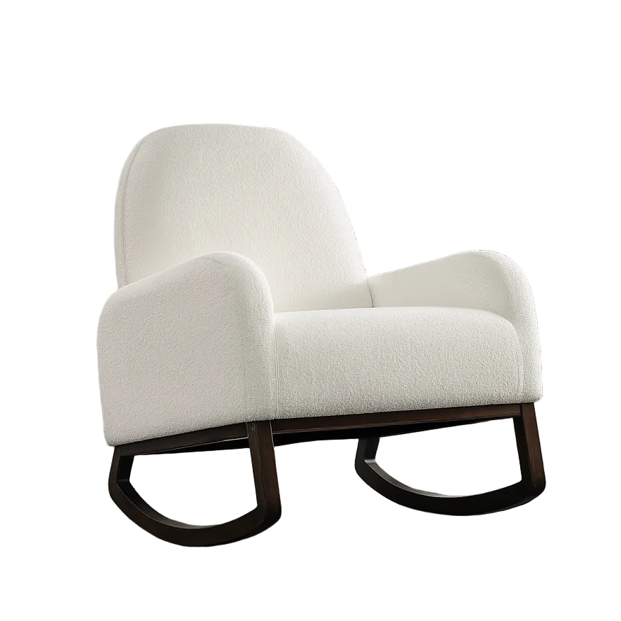 Bouclé Accent Rocking Chair
