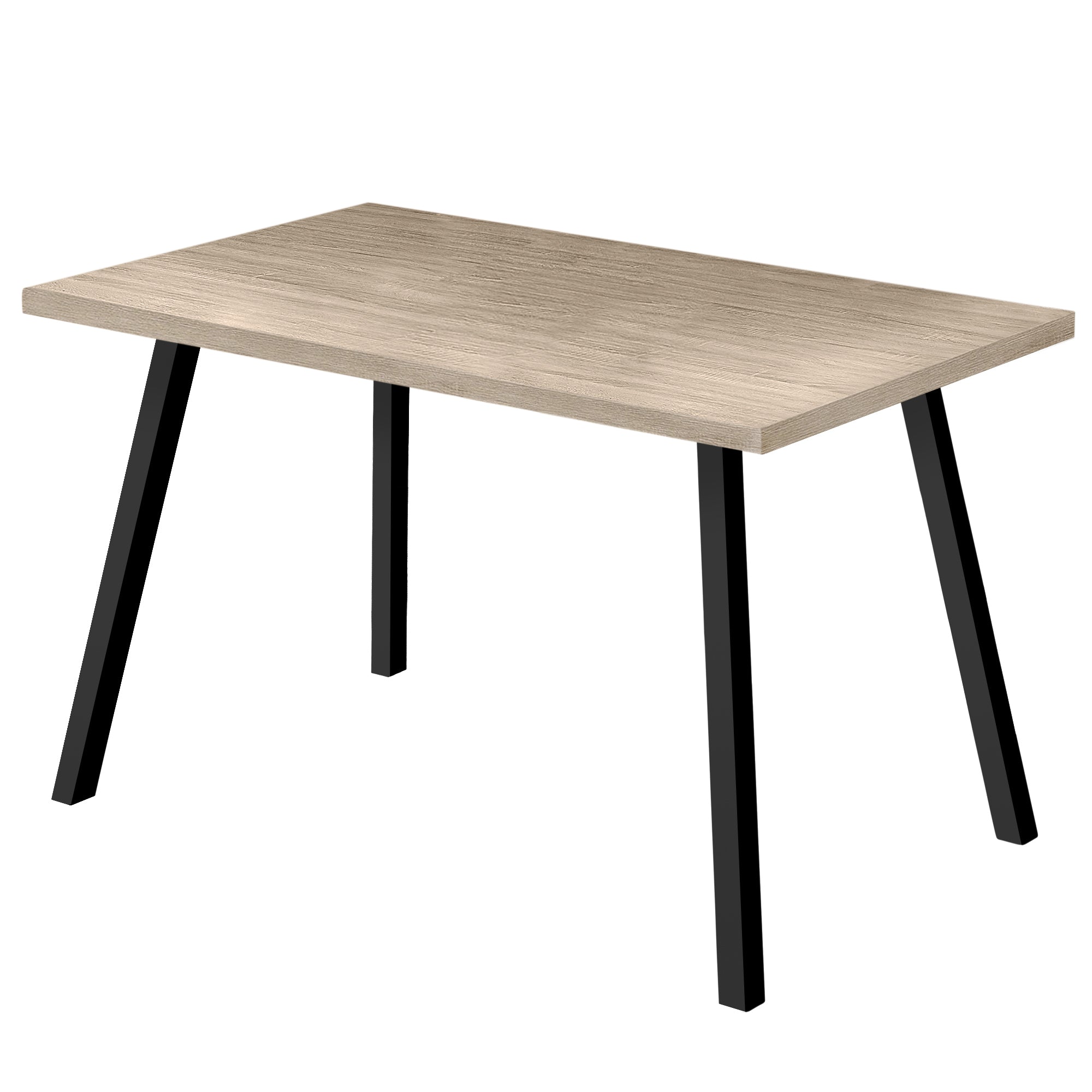 DINING TABLE - 36"X 60" / GREY / BLACK METAL