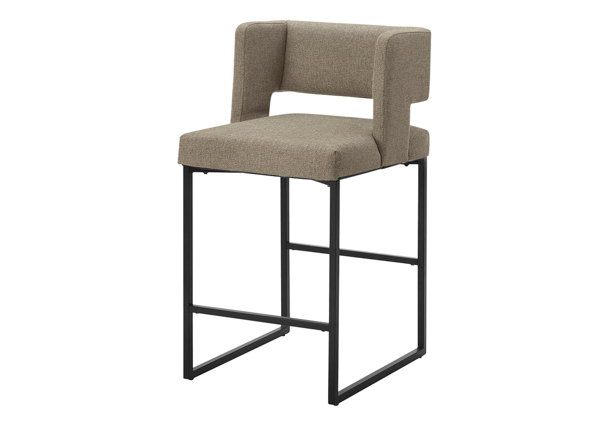 BARSTOOL - 2PCS / 36""H / BLACK PU / METAL COUNTER HEIGHT