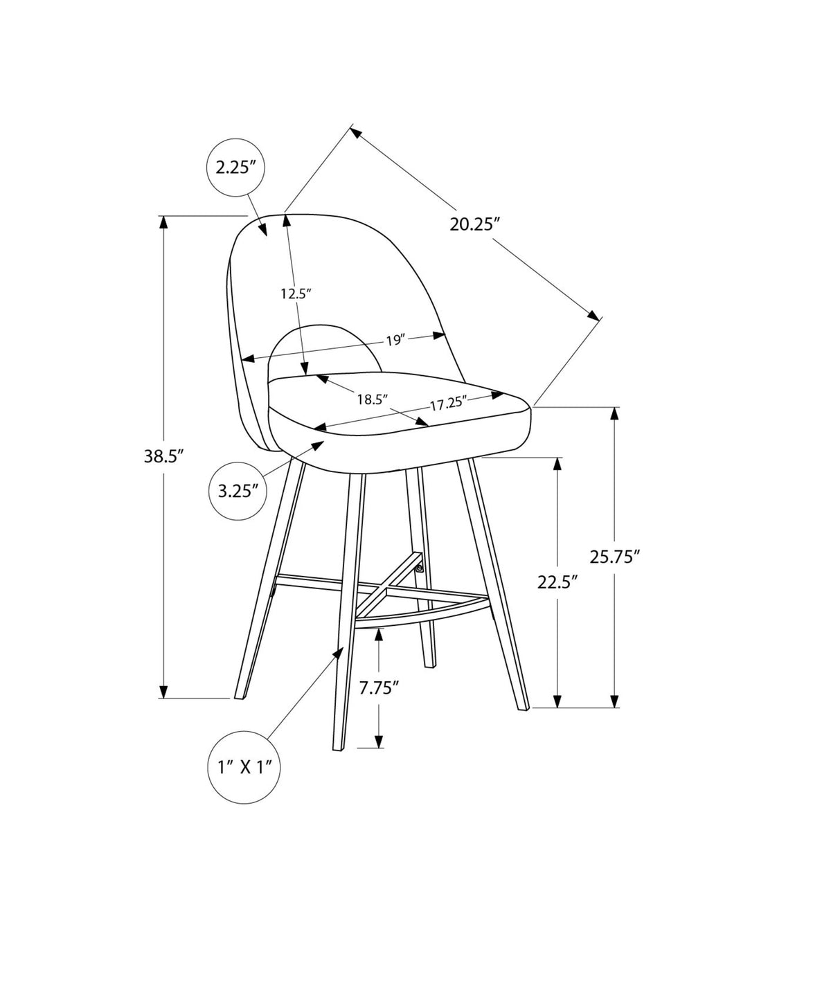 BARSTOOL - 2PCS / 39""H / GREY FABRIC / SWIVEL COUNTER HEIGHT