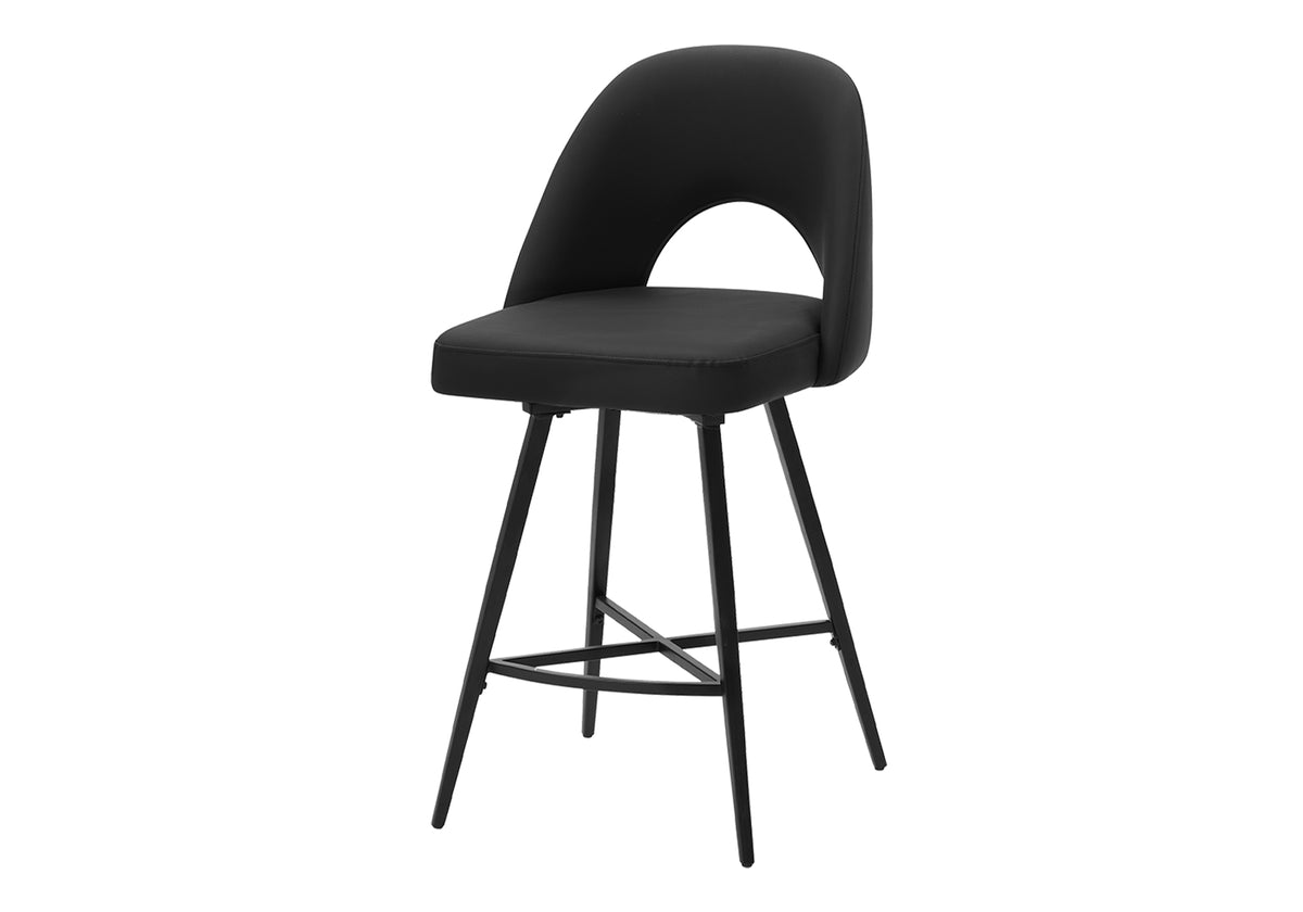 BARSTOOL - 2PCS / 39""H / GREY FABRIC / SWIVEL COUNTER HEIGHT