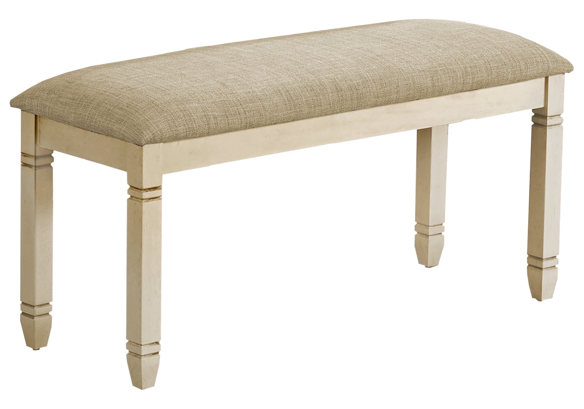 BENCH - 41"L / UPHOLSTERED GREY FABRIC