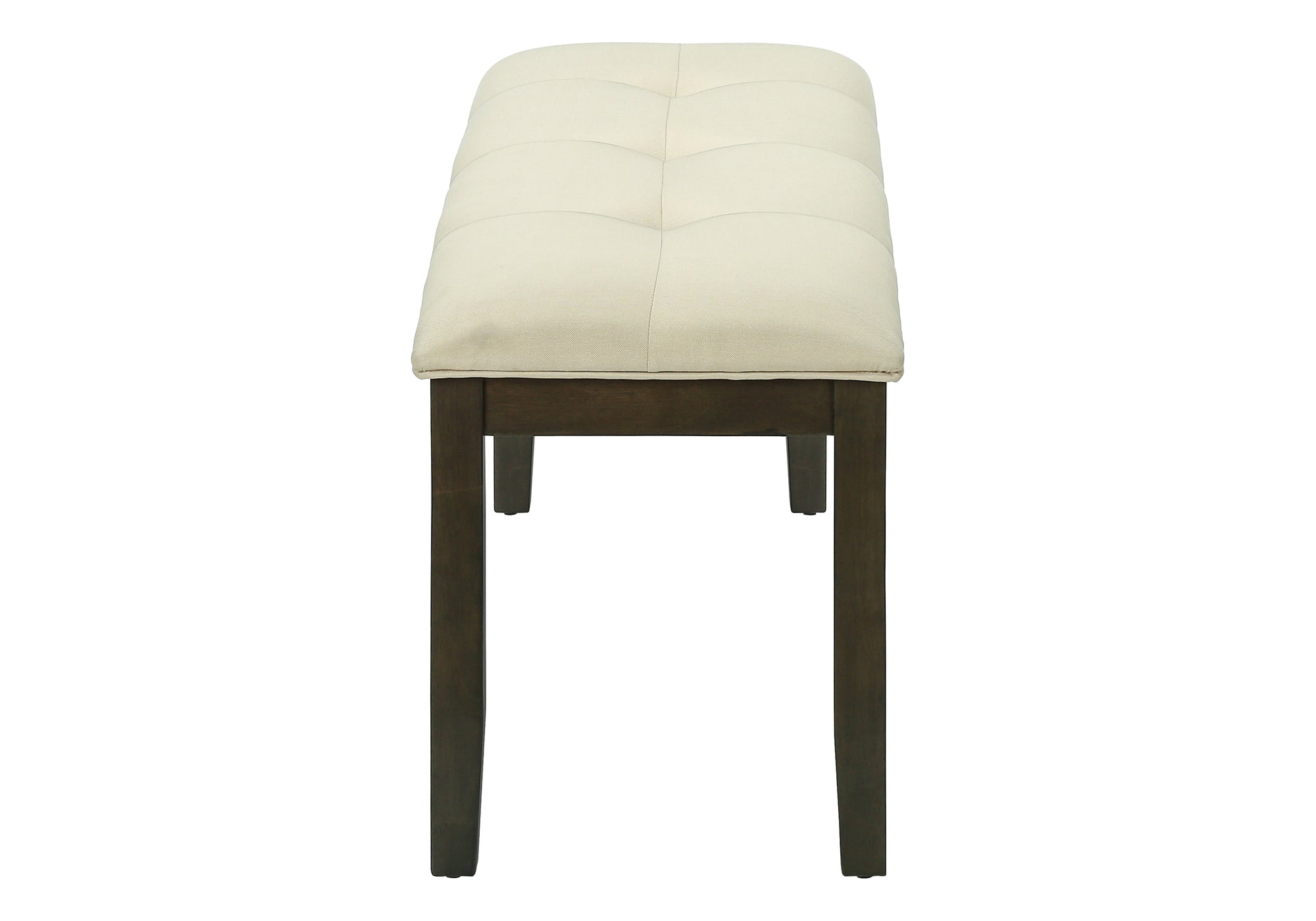 BENCH - 44"L / GREY / CREAM FABRIC SEAT