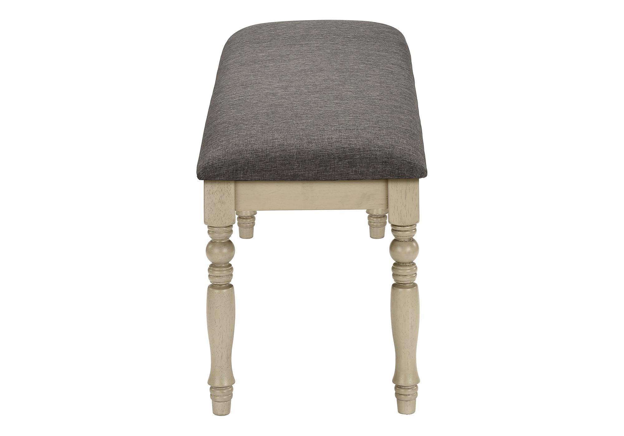 BANC - 48"L / GRIS ANTIQUE / TISSU GRIS 