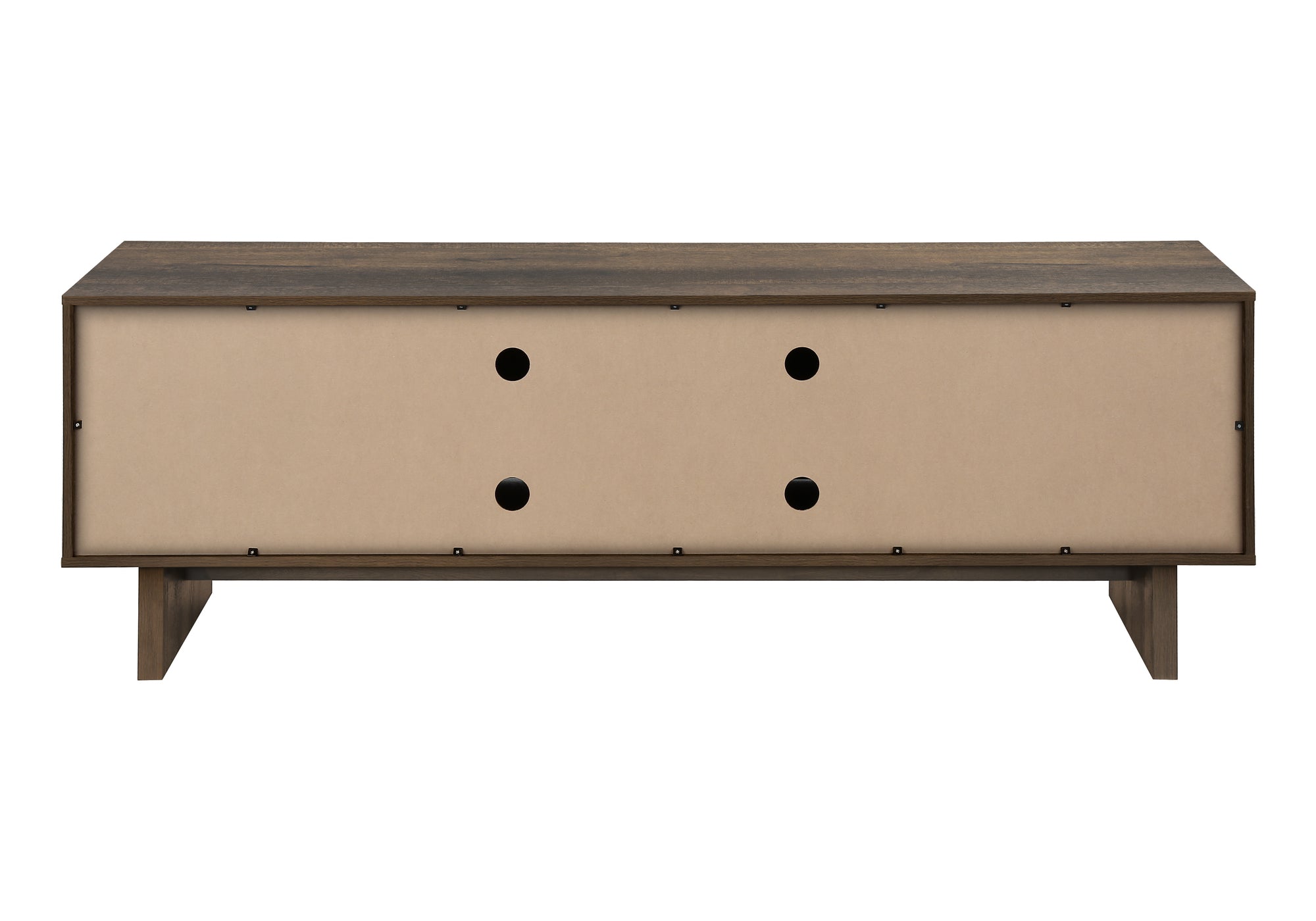 TV STAND - 72"L / DARK BROWN WOOD-LOOK WITH STORAGE