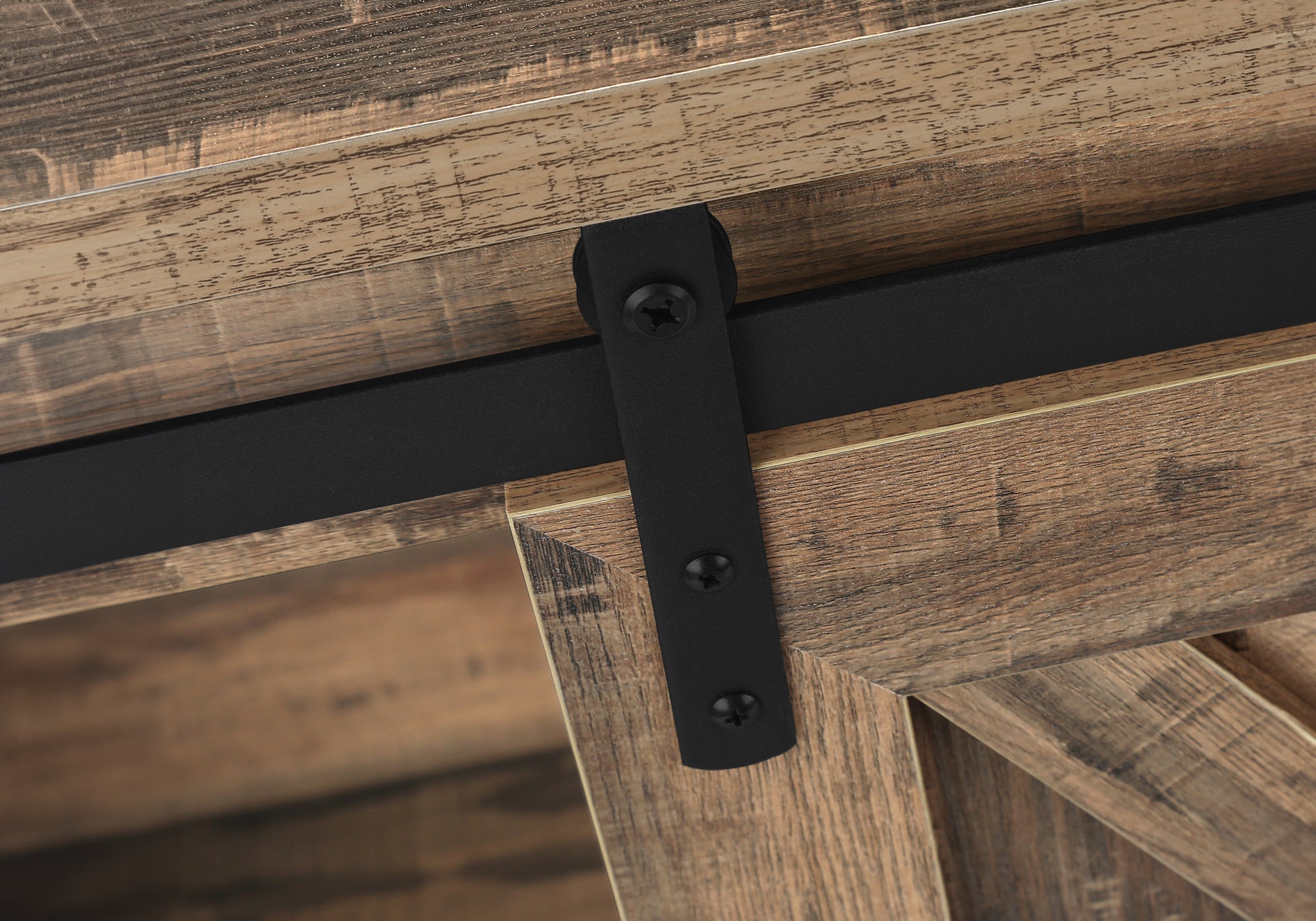 TV STAND - 60"L / BROWN RECLAIMED-LOOK / 2 SLIDING DOORS