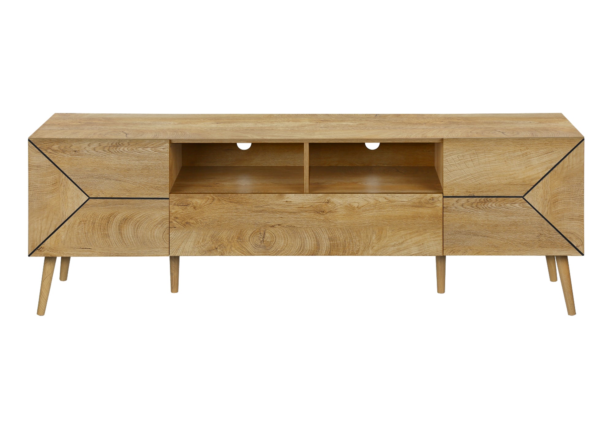 TV STAND - 72"L / WALNUT WITH STORAGE