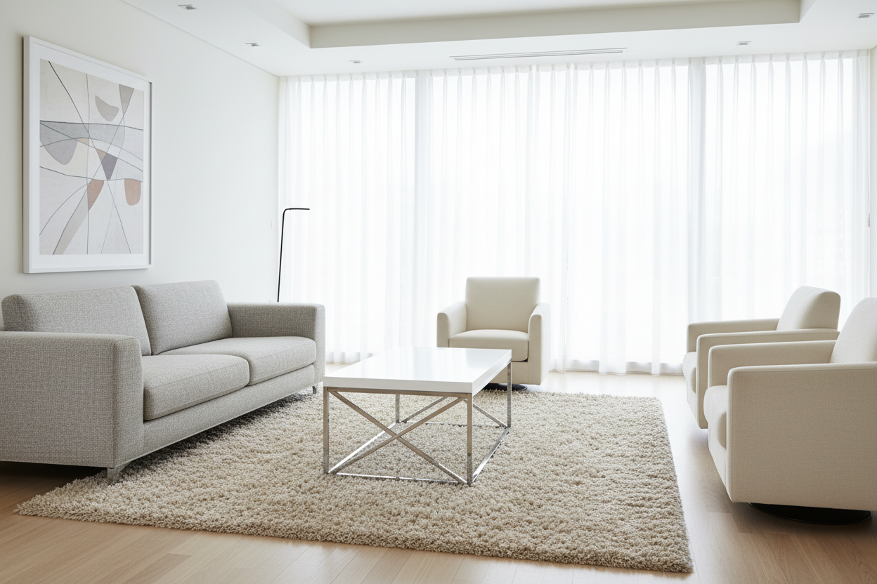 TABLE BASSE - BLANC BRILLANT AVEC MÉTAL CHROMÉ