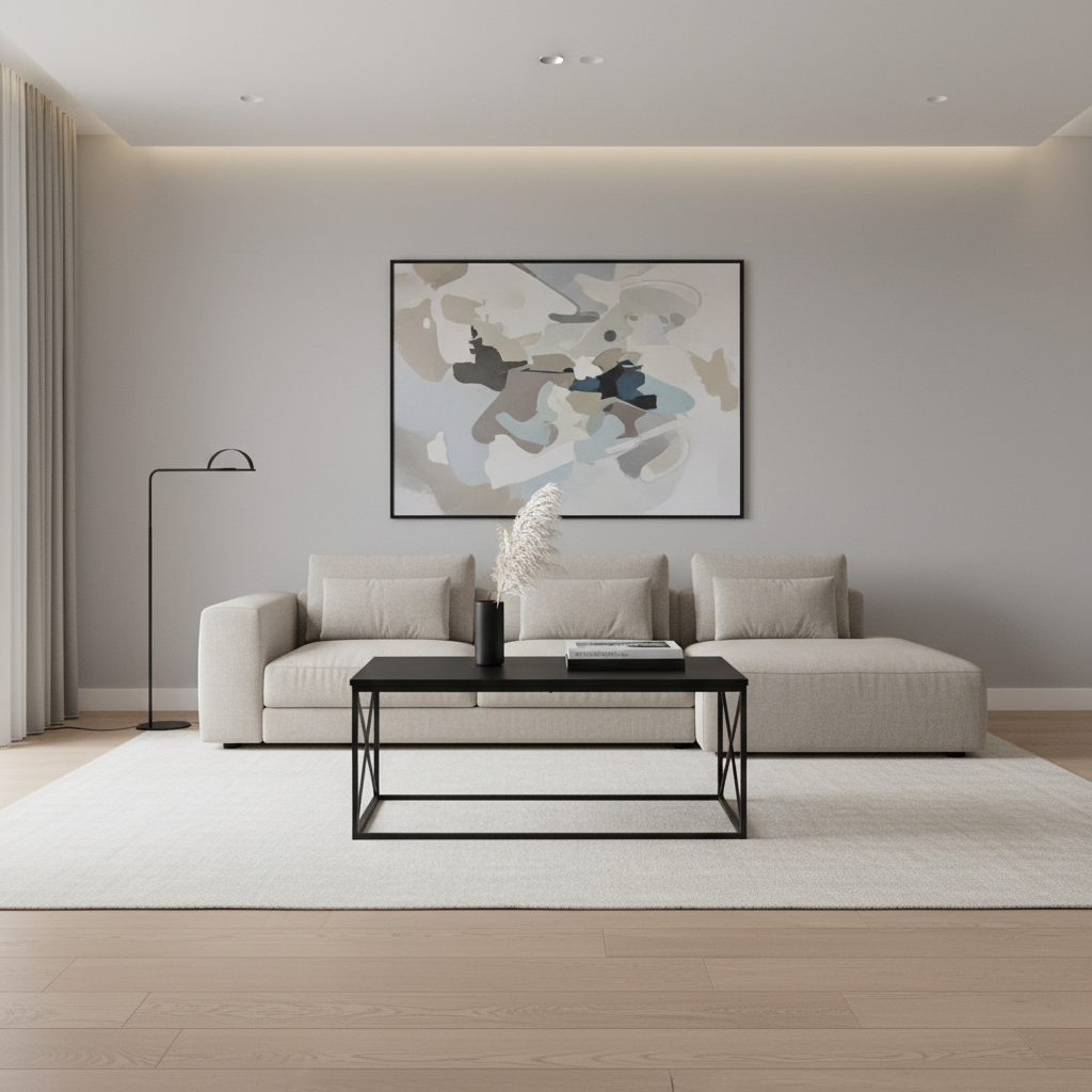 COFFEE TABLE - 40"L / BLACK / BLACK METAL